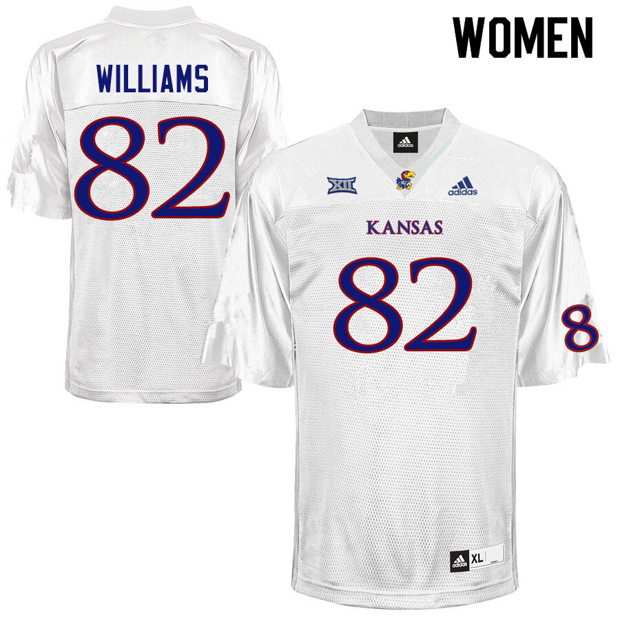 Women #82 Zach Williams Kansas Jayhawks College Football Jerseys Sale-White